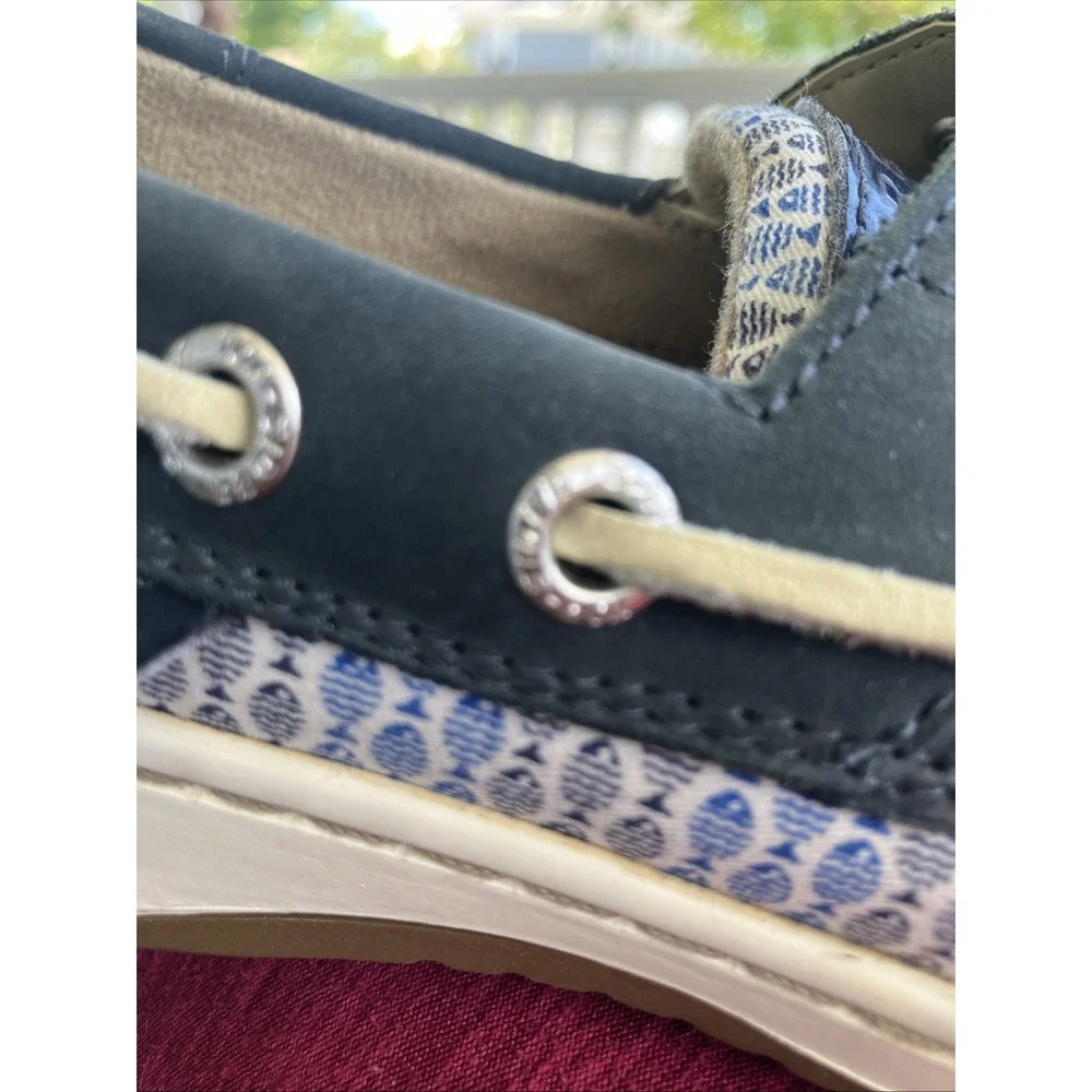 Sperry Top Sider Boat Shoes‎ Sz 6 Gray Leather Fish Lexington Women